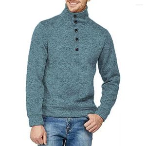 Hoodies masculinos suéter elegante confortável pulôver outono com meia gola solta ajuste para esportes casuais desgaste à prova d'água