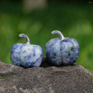 Pendant Necklaces Individuality Natural Stone Crystal Pumpkin Shape For Halloween Accessories Thanksgiving Tabletop Decoration Ornaments