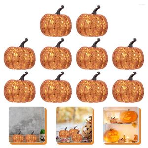 Fiori decorativi 10 pezzi schiuma schiuma zucca zucca zucca di halloween ornament decorazioni da tavolo artificiale in miniatura falsa