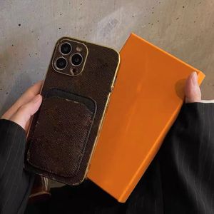 Luxury Designer Phone Case For Iphone 15 With Card Holder 14 13 12 11 plus pro max Leather Designer iPhone Case best Christmas gift