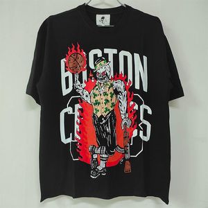 Warren T-Shirt Boston Skull City of Angels Print Herren Lotas T-Shirt Sommer Damen T-Shirts Lose T-Shirts Herren Freizeithemd Schwarz Top T-Shirt S242T