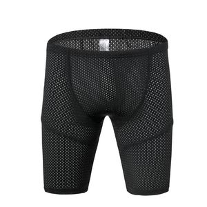 Pantaloni da compressione da uomo Elasticità ad asciugatura rapida Collant da jogger in spandex Pantaloni da fitness Pantaloni da leggings skinny traspiranti in rete SH1906270255o