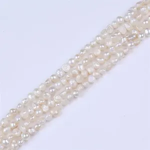 ゆるい宝石dグレード5-6mm天然淡水培養バロック型の真珠