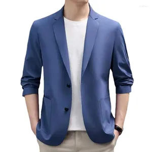Men's Suits Arrival Light Luxury Traceless Summer Thin Sunscreen Single-layer Laser Cutting Adhesive Pressing Suit Size M-4XL