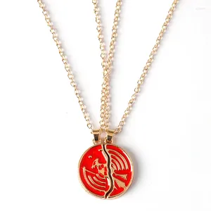 Chains Anime Kamen Rider OOO Necklace Ankh's Broken Taka Core Medal Pendant Round Coin Double Chain Jewelry For