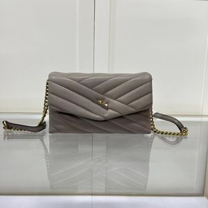 Nova corrente pequena bolsa de pele de carneiro puro couro em forma de V costura decoração clássica outubro nova bolsa estilo de rua bolsa de designer de moda elegante moda clássica