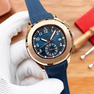 Mäns Nautilus Watch 41mm Master Automatic Mechanical Sapphire Classic Fashion rostfritt stål Luminous Montre de Luxe Sports Rubber Strap Aquanaut 5968 Watches