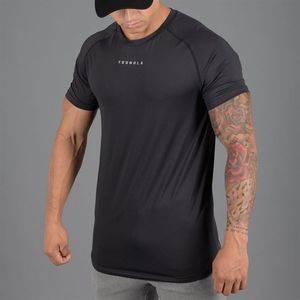 Herr t-shirts Pure Color Gym Men mesh Polyester Slim Short Sleeve Sports Bodybuilding Fitness Mens Workout Tees Tops3369