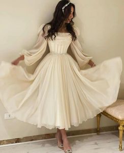 Basic Casual Dresses Lined Long Sleeves Party Dresses A Line Ankle Length Midi Prom Gowns Tiered Skirt Formal Women Evneing Dress 231013