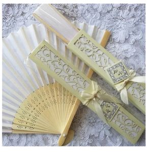 Personalized Luxurious Silk Fold Hand Fan Customized Engraved Logo Folding Fans with Gift Box Party Favors Wedding Gifts