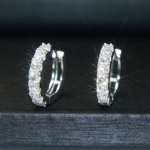 Europe and America Fashion 925 Sterling Silver Earrings Passed Tester Moissanite Earrings Hoops for Men Women Nice Gift for Party Wedding