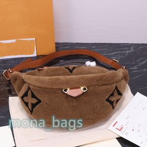 Peluş tasarımcı bel çantaları kadın erkekler serseri çanta kemer bel cüzdanlar göğüs çantası moda crossbody klasik çantalar bayan omuz çantası üç renk