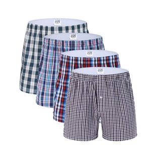 3 Pack Classic Plaid Men Boxer Shorts Mens Underwear Trunks Cotton Underwear boxers for male Woven Homme Boxer Arrow Panties239S