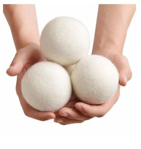 Pratik çamaşırhane temiz topu yeniden kullanılabilir doğal organik yün kumaş yumuşatıcı kurutma topları
