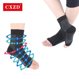 Cxzd fot ängel anti trötthet kompression fothylsa stöd strumpor män brace sock dropship239z