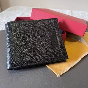 Designer Pocket Wallet Männer Luxuskartenhalterin Frau Münze Geldbörse Top Leder Crossbody Tasche Aktentasche Dünnes Portfolio geliefert mit Box -Kredit -Geldbörse