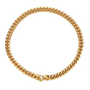 10mm-14mm Hip Hop Aço inoxidável Miami Colar Chain Link Chain Colar 18K Real Gold Bated Full Zircon Mens Jeia