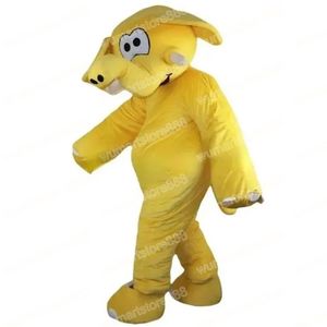 Alta qualidade elefante amarelo mascote traje carnaval unisex outfit adultos tamanho festa de aniversário de natal ao ar livre vestir-se adereços promocionais