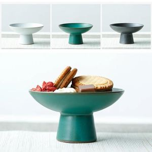 Dinnerware Sets Snack Dish Plate High Stand Cookie Plates Tableware Japanese-style Ceramic Dishes Cupcake Decorations