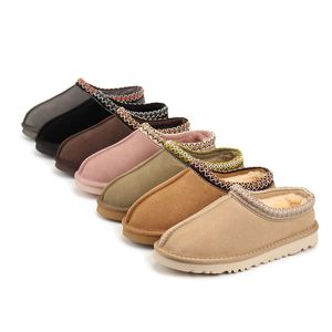 Tazz Tasman Slippers Designer Boots Woman Winter Australia Snow Booties温かいスエードファースライド本革のプラットフォームボット靴サイズ35-43