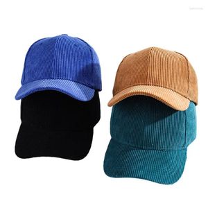 Bollmössor Corduroy Baseball Cap Men Spring Autumn Warm Hat Outdoor Sport Vintage Justerbara kvinnor Sunhats Casquette Gorras