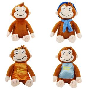 Bonecas de pelúcia 30cm 4 estilo curioso george pelúcia boneca botas macaco pelúcia brinquedos animais para meninos e meninas 231013