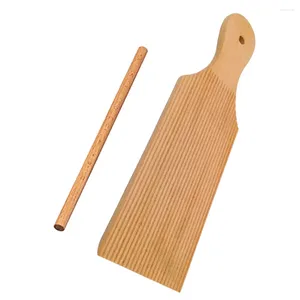 Baking Tools Pasta Plate Wood Pizza Peel Gnochi Board Household Wooden Set Maker Rolling Pole Making Accessory