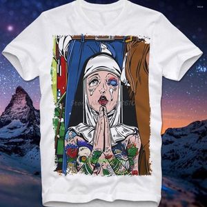 Men's T Shirts Shirt Sexy Girl Tattoo Nun Nonne Religieuse Bad Bitch Art Warhol Lichtenstein Culture Pinup Pin Up Tees220k