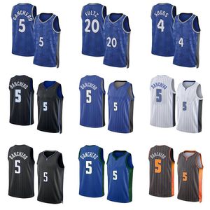 Jerseys de basquete Paolo Banchero 2023-24 Azul Branco Preto Cidade Draft Homens Mulheres Juventude S-XXL Jerseys