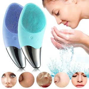 Rengöringsverktyg Tillbehör 2 i 1 Electric Cleanser Wash Face Cleaning Machine Skin Pore Cleaner Silikon Face Cleansing Brush Massage Brush 231013