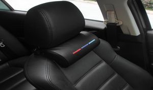 車のスタイリングシートネック枕保護PUオートヘッドレストサポートレスト旅行車ヘッドレストネックBMW M Accesories3550755
