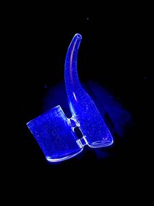 Narghilè in vetro Blue V proxy manico lungo pipa da fumo nuovo stile solo vetro senza erig benvenuto su ordinazione