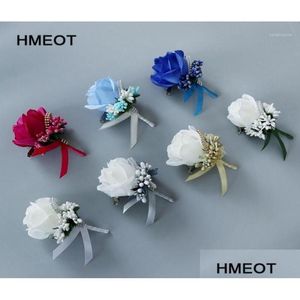 Dekorativa blommor kransar män039s simation siden ros boutonniere stift brosch bröllop dekorationer blommor brudgum cor color3354509 dro dh9jt