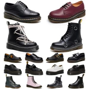 Pelle di alta qualità suole spesse suole sottili Martens per le donne Stivali firmati neri Lusso per le donne Scarpe da uomo Moda Inverno Snow Martens suole flessibili scarpe casual