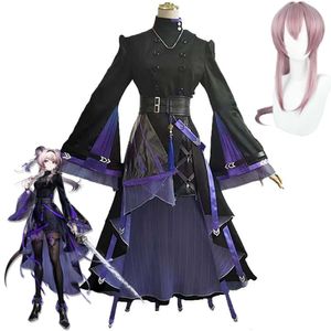 Cosplay Spiel Arknights Lin Yuxia Cosplay Kostüm Perücke Anime Schwarz Kleid Gothic Uniform Owen Karneval Partei Rolle Spielen Anzug