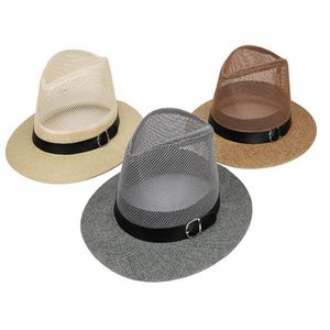 Unisex Donna Uomo Cappello da sole Cappelli di paglia Berretto morbido Fedora Panama Cappelli da cintura Cappellini da esterno a tesa larga Primavera Estate Cappello da spiaggia220n