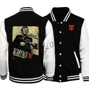 Herrenjacken Neuer cooler TV-Film S-Scarfaces Baseballuniformjacke Jersey Herbst Winter Lässiger Outdoor-Baseballmantel Schulmannschaftsjacke x1016