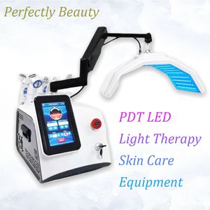 OEM ODM Aqua Oxygen Jet Peeling Skin Rejuvenation 7 Color PDT LED Light Therapy Skin Whitening Machine Face Skin Rejuvenation Draw Wrinkle Reminching With 6 Handle