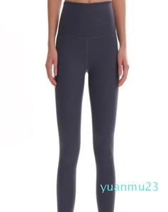 Yoga-Leggings für Damen, Yoga, versteckte Tasche am Bund, glatte, hohe Taille, leichte Kompression, Workout, Fitnessstudio, Kleidung, Laufen, Fitness