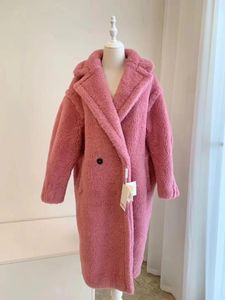Women's Jackets Women Pink Notched Trench Coat Single Button 2023 Fall Winter Long Jacket