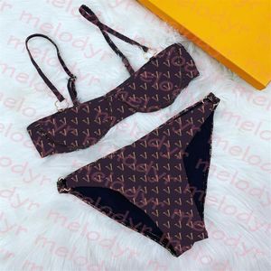 Seksowne bikini Bandeau Summer Dwuczęściowe stroje kąpielowe basenowe przyjęcie kąpielowe luksusowy liter Swimsuit301q