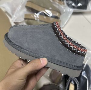 Crianças Criança Tasman II Chinelos Tazz Sapatos de Bebê Pele de Castanha Slides Pele de Carneiro Shearling Clássico Ultra Mini Bota Inverno Semente de Mostarda Mules Lã Pequeno Grande