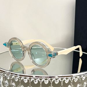 KUB RAU Sonnenbrille für Damen, runder Rahmen, klobige Platte, handgefertigte Brille im Q7-Stil, Outdoor-UV-Schutzbox, Markendesigner-Sonnenbrille für Herren
