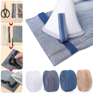 Calças autoadesivas 5m, pasta de ferro nas calças, encurtar a borda, calças de reparo para roupas jean e calças jeans, vestuário, tecido de costura diy