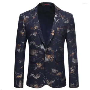 Men's Suits Men Blazer Slim Fit Business Fashion Formal Wear Casual Trendy Streetwear High Quality Clothing Printed Suit Jacket