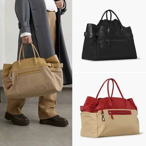 2023 New The Row Bag Designer Bags Couro Margaux 17 Nylon Collar Grande Capacidade Commuter Versátil Bolsa Tote BagClassic Tote Bag The Row