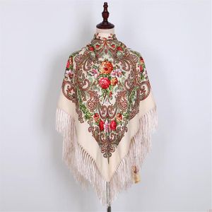 Шали русский шарф украинский бахронный традиционный цветочный польский польский женщин.