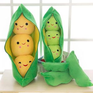 Plush Dolls 25CM Cute children's baby plush peas filled plant doll toy children kawaii quality pea-shaped pillow boy girl gift 231016