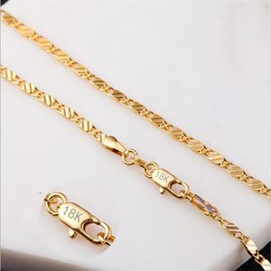 SMTCAT 2mm Slim Women Men 585 Gold Color Necklace Colar de Ouro Link Chains 16 18 20 22 24 Factory J308f