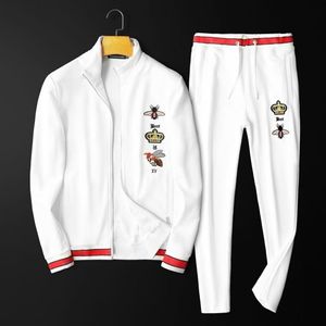 Ny 2020 Autumn Men's Cardigan Sports Suit Casual Sweater Suit Korean Style Slim Fashion Embroidery Men's Suit246w